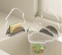Kitchen Sink Filter Rack with 100 12cm*15cm Mesh Bags, Foldable Food Waste Strainer, Multi-functional Drain V1107-KITCHEN SINK FILTER RACK-WHITE