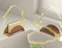 Kitchen Sink Filter Rack with 100 12cm*15cm Mesh Bags, Foldable Food Waste Strainer, Multi-functional Drain V1107-KITCHEN SINK FILTER RACK-YELLOW