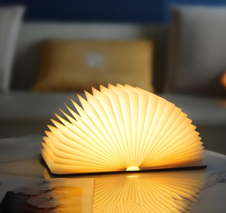 Christmas giftsRechargeable LED Book Night Light: Creative Folding Wooden Lamp with Magnetic Design for V1107-LED BOOK NIGHT LIGHT3-XL