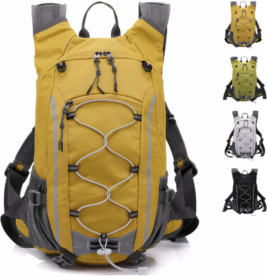 Small Hiking Backpack Lightweight Waterproof Daypack for Camping Cycling Fitness Outdoor Sports - Women Men V1107-LIGHTWEIGHT HIKING BACKPACK-BLACK
