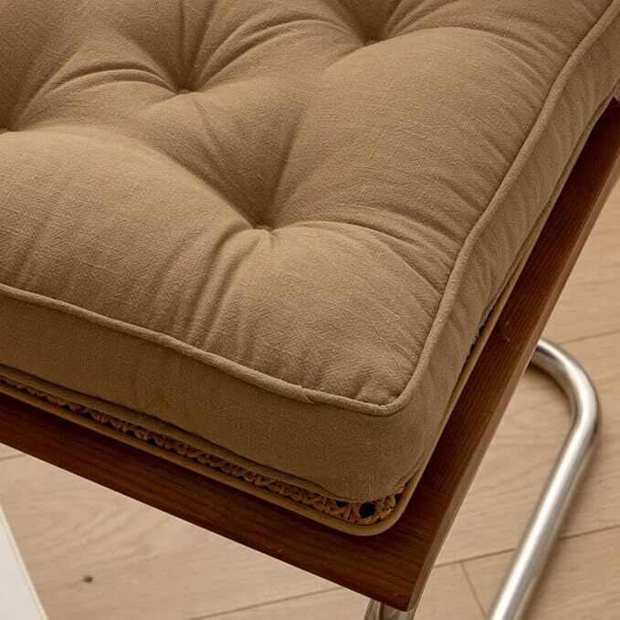 43x43x6cm Linen Cotton Thick Seat Cushion: Plush, Solid-Colour, for Office & Home Chairs, Aussie Comfort V1107-LINEN COTTON THICK SEAT CUSHION1