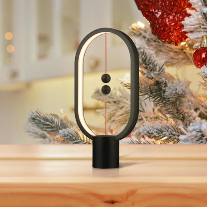 Black Magnetic Balance LED Table Lamp: USB-Powered, Dimmable Eye-Care Light with Award-Winning Design for V1107-MAGNETIC BALANCE LED TABLE LAMP