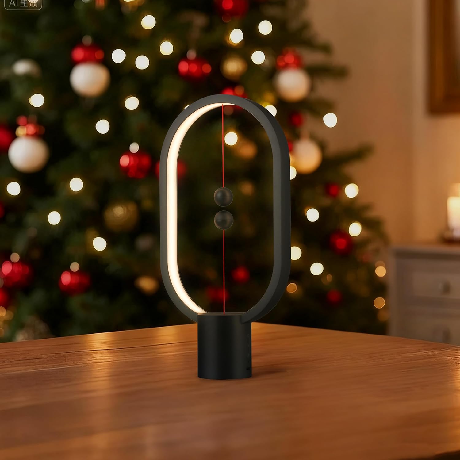 Black Magnetic Balance LED Table Lamp: USB-Powered, Dimmable Eye-Care Light with Award-Winning Design for V1107-MAGNETIC BALANCE LED TABLE LAMP