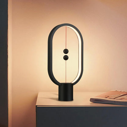 Black Magnetic Balance LED Table Lamp: USB-Powered, Dimmable Eye-Care Light with Award-Winning Design for V1107-MAGNETIC BALANCE LED TABLE LAMP