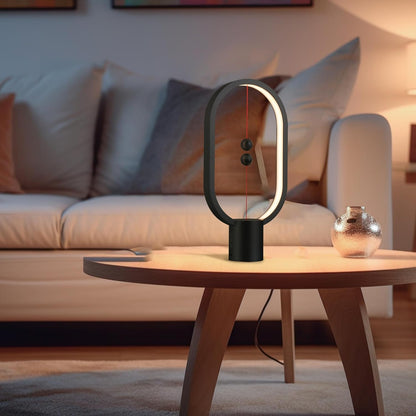 Black Magnetic Balance LED Table Lamp: USB-Powered, Dimmable Eye-Care Light with Award-Winning Design for V1107-MAGNETIC BALANCE LED TABLE LAMP