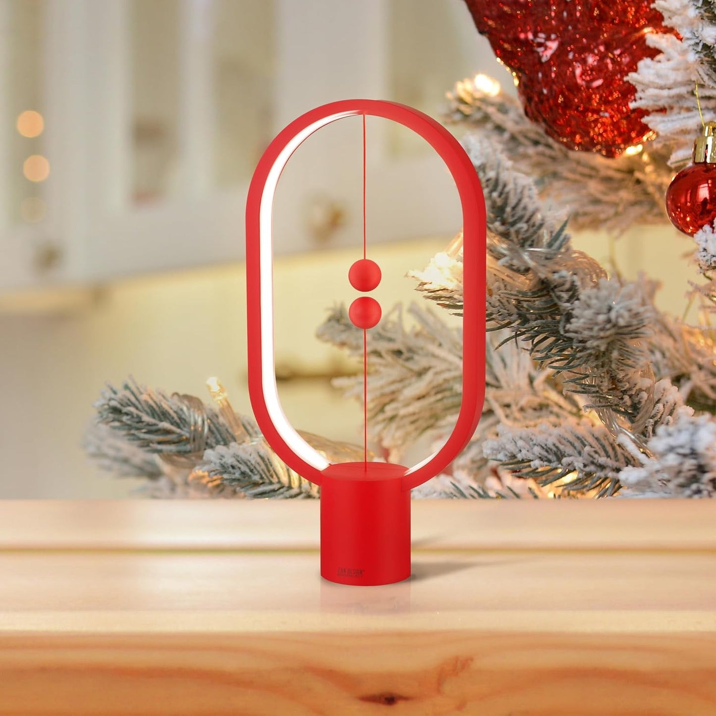 Red Magnetic Balance LED Table Lamp: USB-Powered, Dimmable Eye-Care Light with Award-Winning Design for V1107-MAGNETIC BALANCE LED TABLE LAMP1