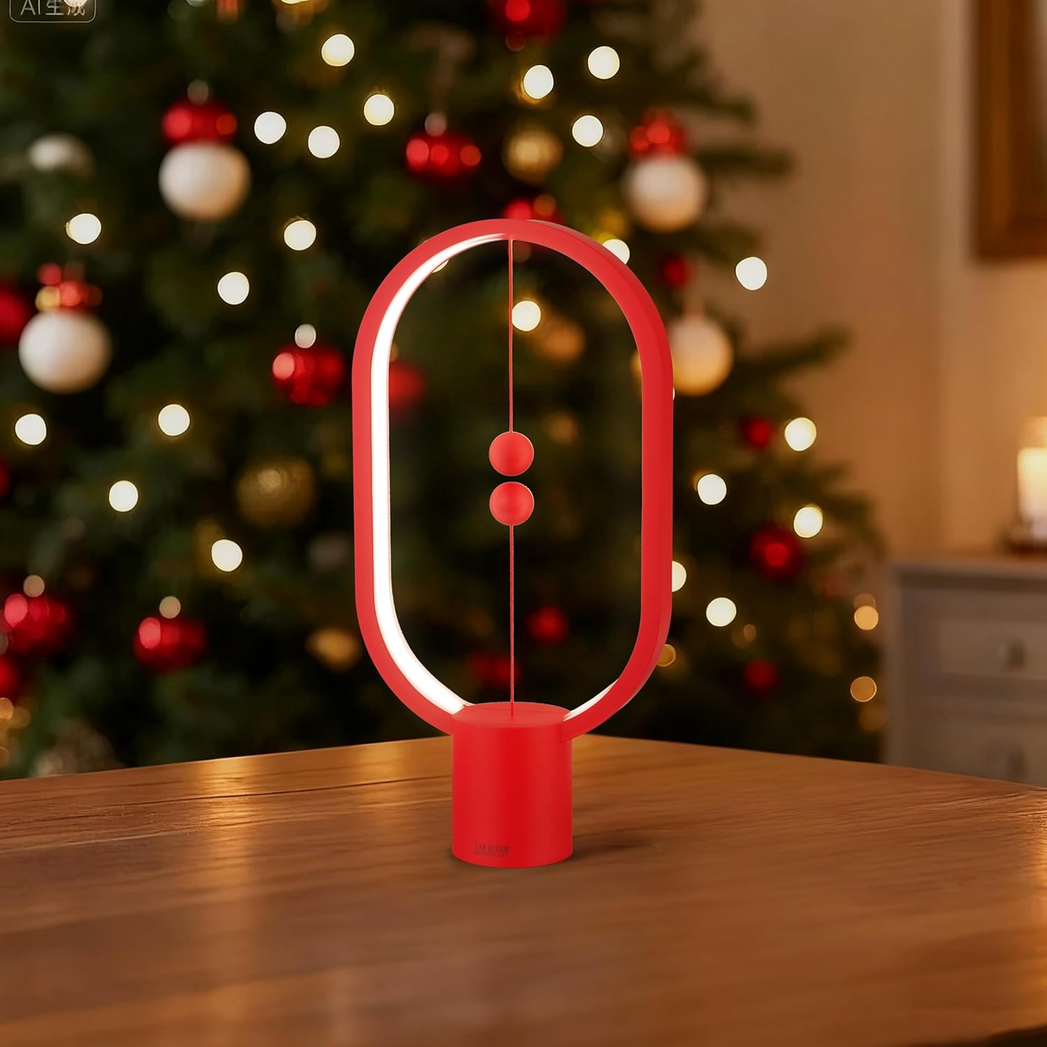 Red Magnetic Balance LED Table Lamp: USB-Powered, Dimmable Eye-Care Light with Award-Winning Design for V1107-MAGNETIC BALANCE LED TABLE LAMP1