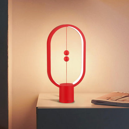 Red Magnetic Balance LED Table Lamp: USB-Powered, Dimmable Eye-Care Light with Award-Winning Design for V1107-MAGNETIC BALANCE LED TABLE LAMP1