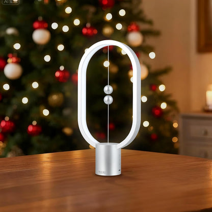 Silver Magnetic Balance LED Table Lamp: USB-Powered, Dimmable Eye-Care Light with Award-Winning Design for V1107-MAGNETIC BALANCE LED TABLE LAMP3