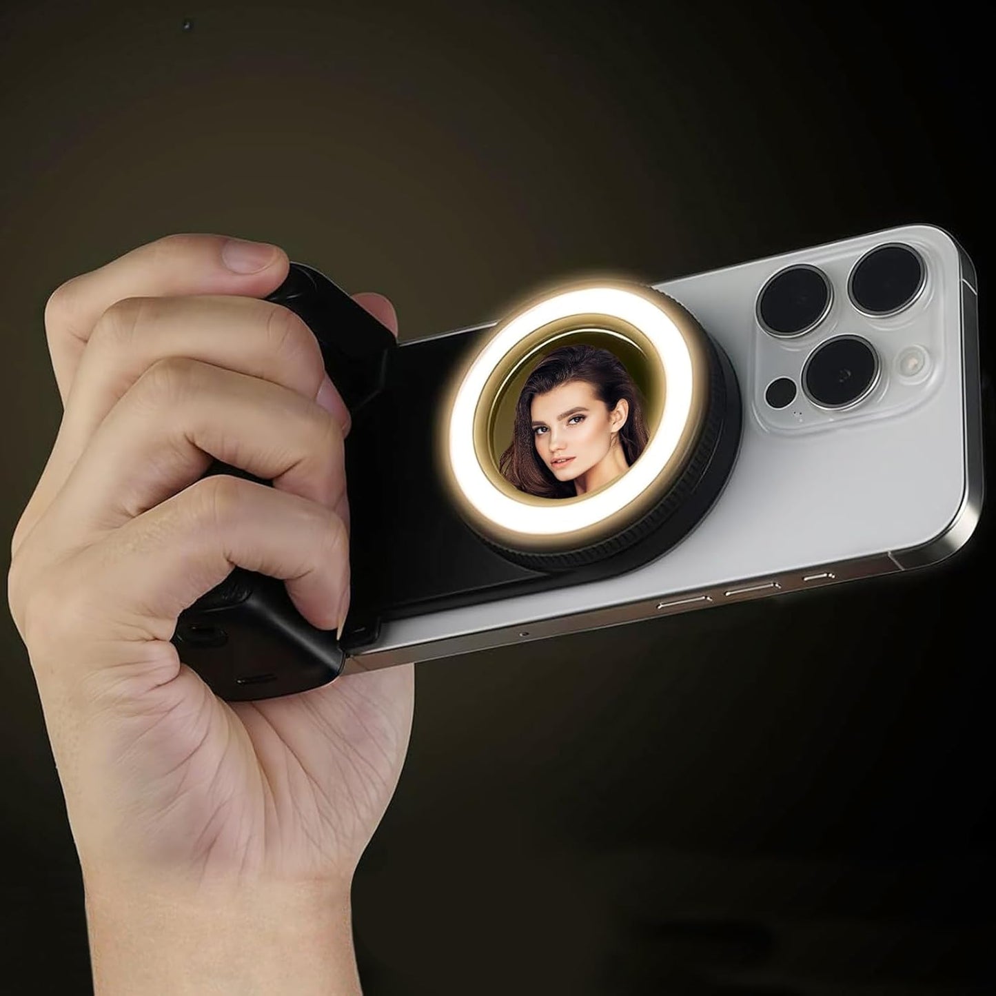 Magnetic Phone Camera Grip with Fill Light & Remote: Stable Shooting Holder for iPhone/Android - Ideal for V1107-MAGNETIC PHONE CAMERA GRIP