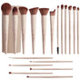 Matte Beige Makeup Brush Set (18-Piece): Professional, Cruelty-Free for Foundation, Blush & Eyeshadow, Ideal V1107-MATTE BEIGE MAKEUP BRUSH SET
