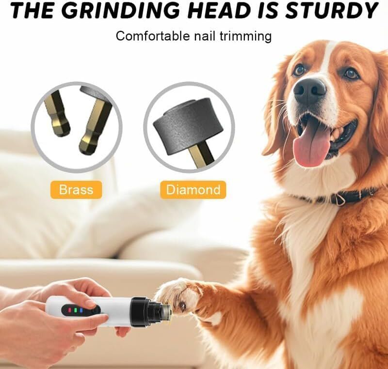 Pet products Silent Groom Pro Nail Grinder, 2025 New Dog Nail Trimmer, USB Rechargeable Pet Nail Grinder, Dog V1107-NAIL GRINDER