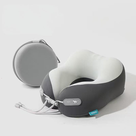 Cooling Memory Foam Neck Pillow for Travel-U-Shaped Ergonomic Travel Pillow for Adults,Flight Neck Pillow V1107-NECK PILLOW3-BLACK