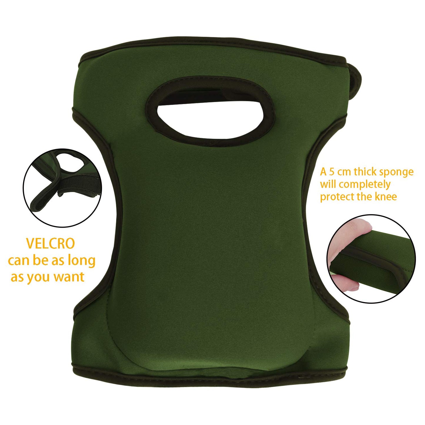 Olive Green Gardening Knee Pads (2-Pack): Ultra-Thick Memory Foam, Adjustable Straps - Ideal for Gardening, V1107-OLIVE GREEN GARDENING KNEE PADS