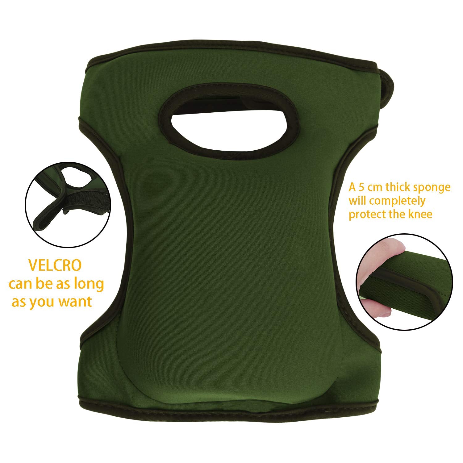 Olive Green Gardening Knee Pads (2-Pack): Ultra-Thick Memory Foam, Adjustable Straps - Ideal for Gardening, V1107-OLIVE GREEN GARDENING KNEE PADS