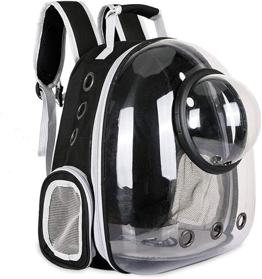 pet products Pet Space Capsule Backpack, Small Medium Cat Puppy Dog Carrier, Transparent Breathable Heat V1107-PETBACKPACK-BLACK