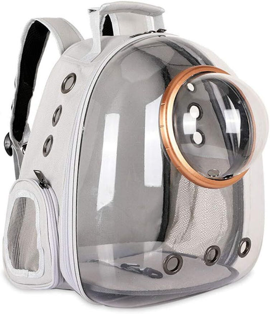 pet products Pet Space Capsule Backpack, Small Medium Cat Puppy Dog Carrier, Transparent Breathable Heat V1107-PETBACKPACK-GREY