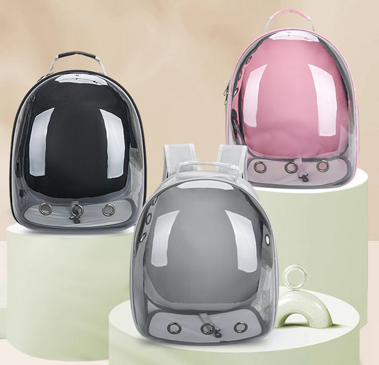 pet products Pet Space Capsule Backpack, Small Medium Cat Puppy Dog Carrier, Transparent Breathable Heat V1107-PETBACKPACK-GREY