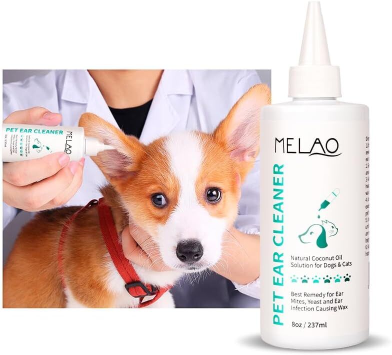 pet products Pet products Ear Cleanser for Dogs and Cats - Gentle Daily Ear Wash - Long Nozzle for Deep Ear V1107-PET EAR CLEANER