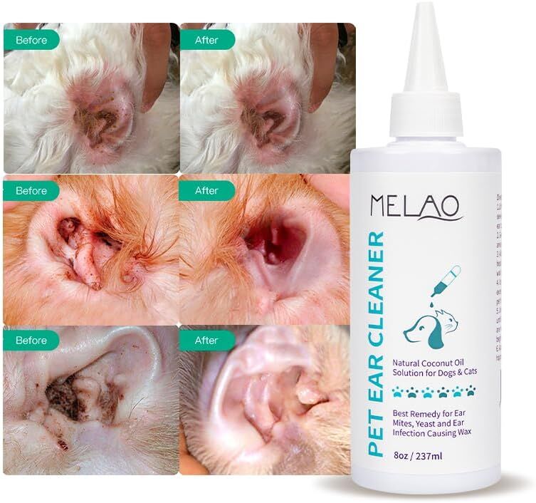pet products Pet products Ear Cleanser for Dogs and Cats - Gentle Daily Ear Wash - Long Nozzle for Deep Ear V1107-PET EAR CLEANER