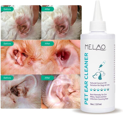 pet products Pet products Ear Cleanser for Dogs and Cats - Gentle Daily Ear Wash - Long Nozzle for Deep Ear V1107-PET EAR CLEANER