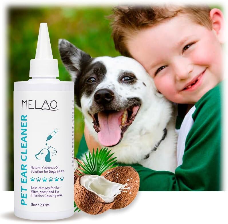 pet products Pet products Ear Cleanser for Dogs and Cats - Gentle Daily Ear Wash - Long Nozzle for Deep Ear V1107-PET EAR CLEANER