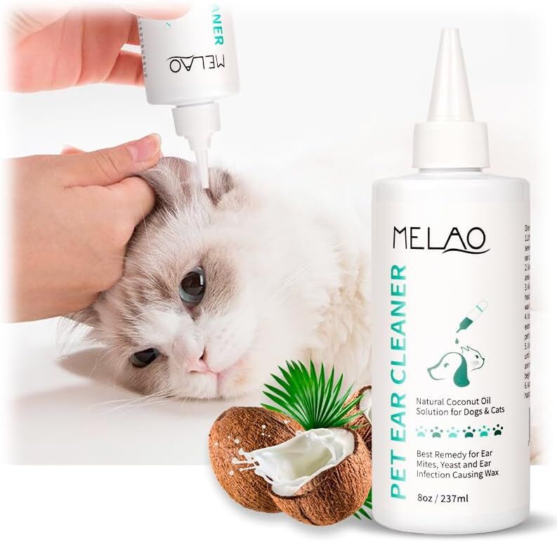 pet products Pet products Ear Cleanser for Dogs and Cats - Gentle Daily Ear Wash - Long Nozzle for Deep Ear V1107-PET EAR CLEANER