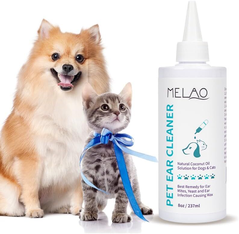 pet products Pet products Ear Cleanser for Dogs and Cats - Gentle Daily Ear Wash - Long Nozzle for Deep Ear V1107-PET EAR CLEANER