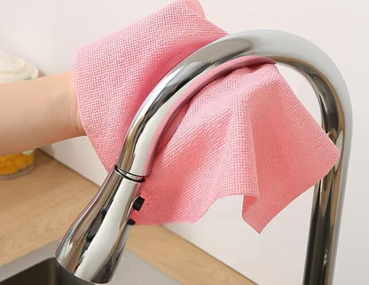Christmas gift 50-Piece 25x25cm Polycotton Cleaning Cloth Roll, Reusable Dual-Use Dish & Surface Wipes for V1107-POLYCOTTON CLEANING CLOTH ROLL-GREEN
