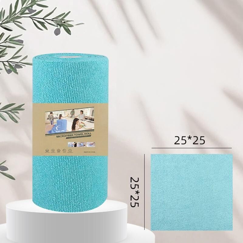 Christmas gift 50-Piece 25x25cm Polycotton Cleaning Cloth Roll, Reusable Dual-Use Dish & Surface Wipes for V1107-POLYCOTTON CLEANING CLOTH ROLL-GREEN