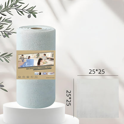 Christmas gift 50-Piece 25x25cm Polycotton Cleaning Cloth Roll, Reusable Dual-Use Dish & Surface Wipes for V1107-POLYCOTTON CLEANING CLOTH ROLL-GREY