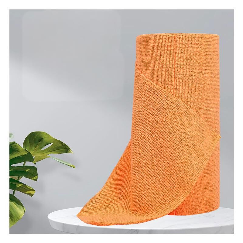 Christmas gift 50-Piece 25x25cm Polycotton Cleaning Cloth Roll, Reusable Dual-Use Dish & Surface Wipes for V1107-POLYCOTTON CLEANING CLOTH ROLL-ORANGE
