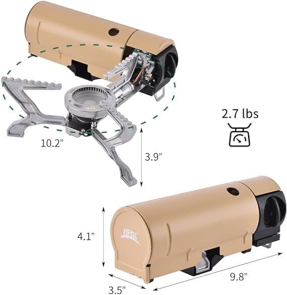 2500W Portable Camping Stove Foldable Butane Stove Indoor/Outdoor Cooking Suitable for Picnic, Backpacking V1107-PORTABLE CAMPING GAS STOVE