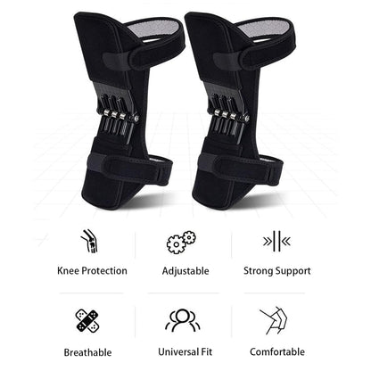 Power Knee Braces (2 Pack): 4-Spring Joint Support, Adjustable Stabilizer for Pain Relief, Sports & Daily Use V1107-POWER KNEE BRACES