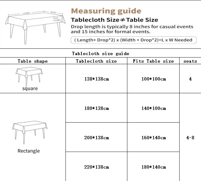 Waterproof Oilproof Washable Heat-Resistant PVC Tablecloth - 5 Patterns & Sizes for Home, Restaurant & Picnic V1107-PVCZB1-A