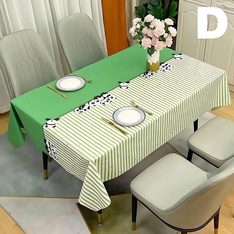 Waterproof Oilproof Washable Heat-Resistant PVC Tablecloth - 5 Patterns & Sizes for Home, Restaurant & Picnic V1107-PVCZB4-D