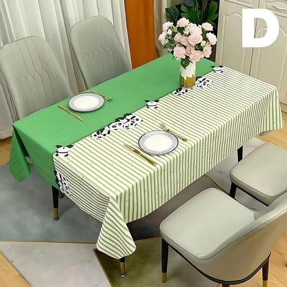 Waterproof Oilproof Washable Heat-Resistant PVC Tablecloth - 5 Patterns & Sizes for Home, Restaurant & Picnic V1107-PVCZB4-D