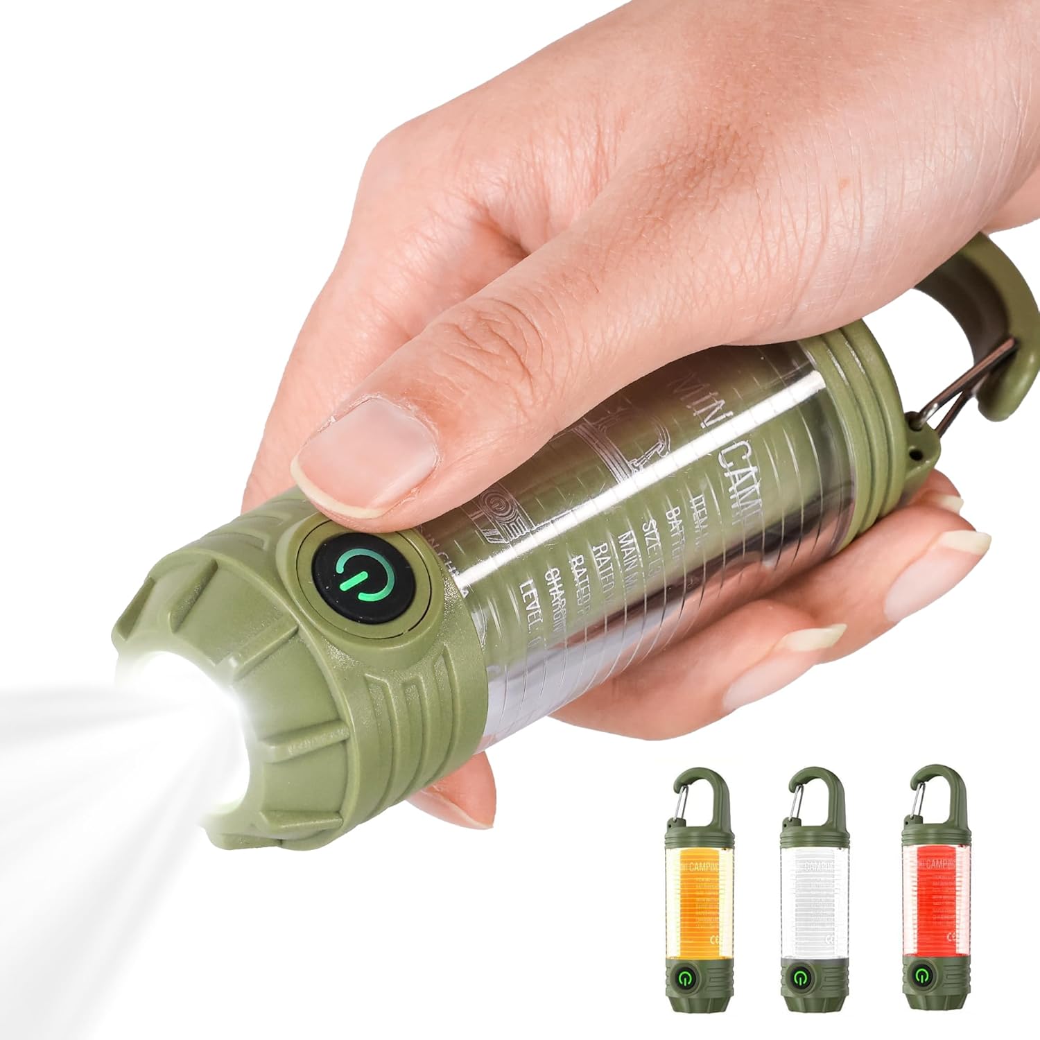 Rechargeable LED Camping Lantern Flashlight: 6 Modes, USB-C, Portable for Hiking, Emergency, Night Walking & V1107-RECHARGEABLE LED CAMPING LANTERN FLASHLIGHT