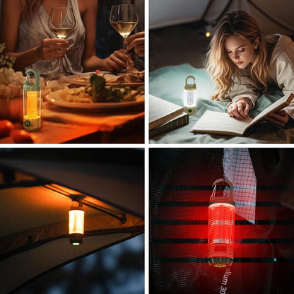 Rechargeable LED Camping Lantern Flashlight: 6 Modes, USB-C, Portable for Hiking, Emergency, Night Walking & V1107-RECHARGEABLE LED CAMPING LANTERN FLASHLIGHT