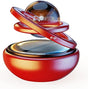 Red Solar-Powered Rotating Car Air Freshener: Space-Themed Dashboard Decor with Ocean Scent & 16 Cologne Pads V1107-RED SOLAR-POWERED ROTATING CAR AIR FRESHENER