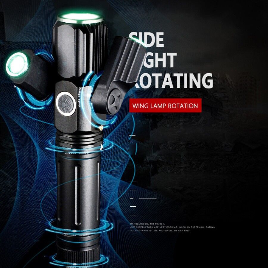 Rotatable Aluminium Alloy Bike Flashlight: USB Rechargeable, 500m Range, 170g with Mount, Perfect for Aussie V1107-ROTATABLE ALUMINIUM ALLOY BIKE FLASHLIGHT