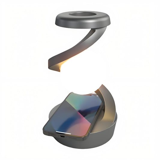 Rotating Levitating Night Light with RGB Colors & Wireless Charging: 1-Second Palm-Activated Spin, V1107-ROTATING LEVITATING NIGHT LIGHT
