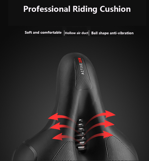Silicone Bike Saddle with Hollow Ventilation: 21x25x11cm, 680g, Comfort & Shock Absorption for Aussie Cyclists V1107-SILICONE BIKE SADDLE