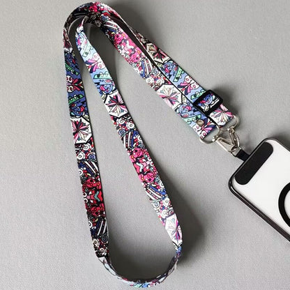 Christmas gifts 4PCS Boho Pattern Phone Crossbody Lanyard Set, Adjustable 65-118cm, Stylish & Durable for V1107-SJXKBD