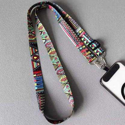 Christmas gifts 4PCS Boho Pattern Phone Crossbody Lanyard Set, Adjustable 65-118cm, Stylish & Durable for V1107-SJXKBD