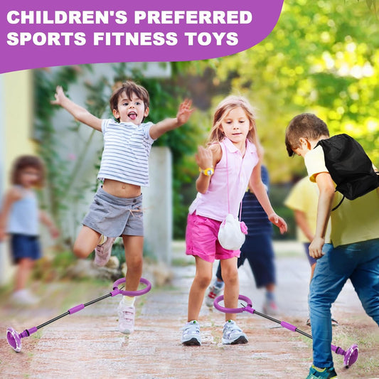 Skip Ball for Kids, Portable Foldable Colorful Flash Wheel Swing Ball Sports Fitness Toys for Girls & Boys, V1107-SKIP BALL FOR KIDS2