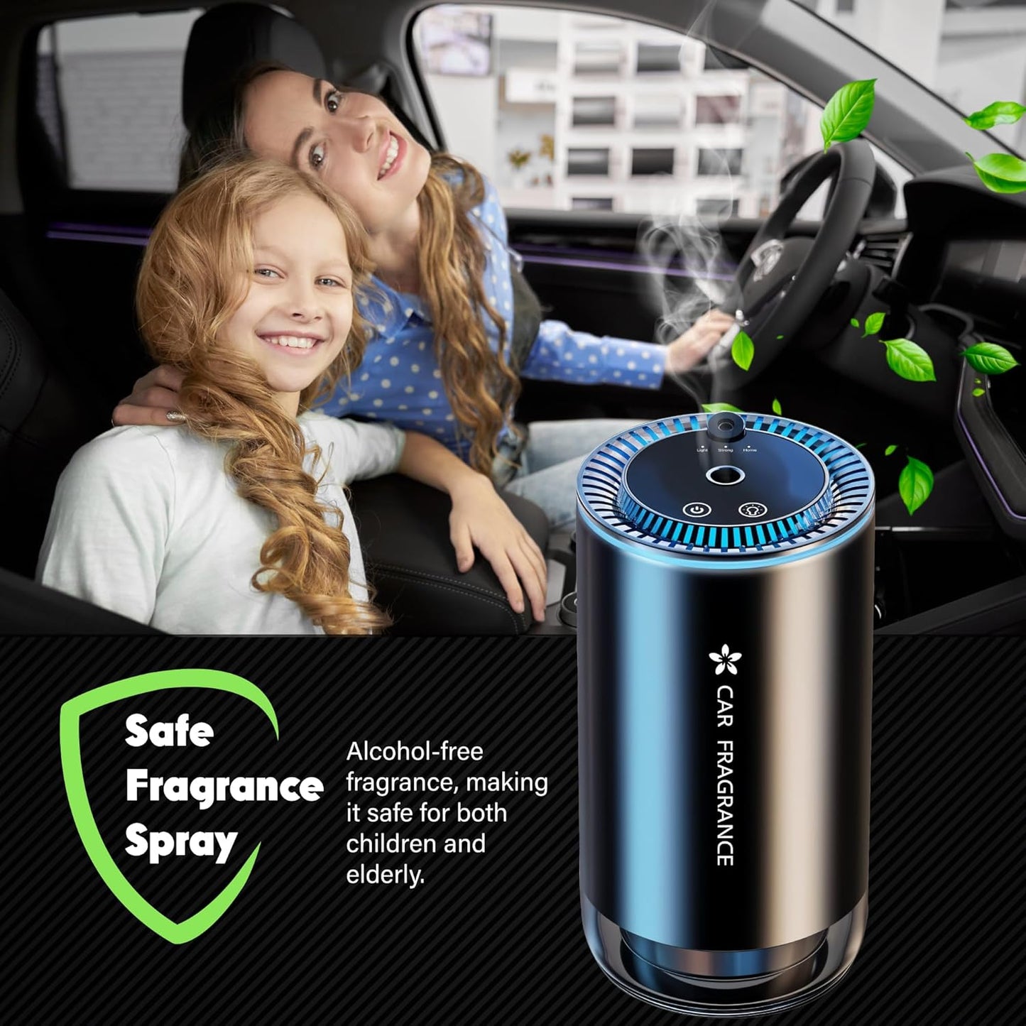 Smart Car Air Freshener with Starry Lights Projector: Automatic Aroma Diffuser, 3 Modes, Rechargeable for Car V1107-SMART CAR AIR FRESHENER
