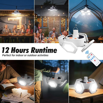 Solar Camping Lantern with Remote Control: 169 LED Folding USB Rechargeable Light for Camping, Emergencies & V1107-SOLAR CAMPING LANTERN WITH REMOTE CONTROL