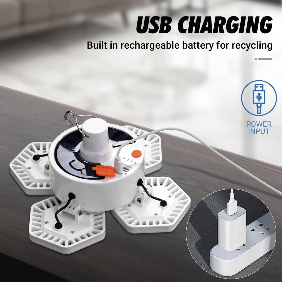 Solar Camping Lantern with Remote Control: 169 LED Folding USB Rechargeable Light for Camping, Emergencies & V1107-SOLAR CAMPING LANTERN WITH REMOTE CONTROL