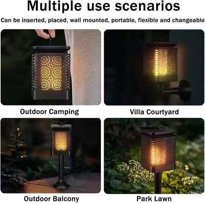 4-Pack Solar Garden Stake Light with Floral Pattern: 12 LED Outdoor Decorative Light with Multiple Mounting V1107-SOLAR GARDEN STAKE LIGHT WITH FLORAL PATTERN1